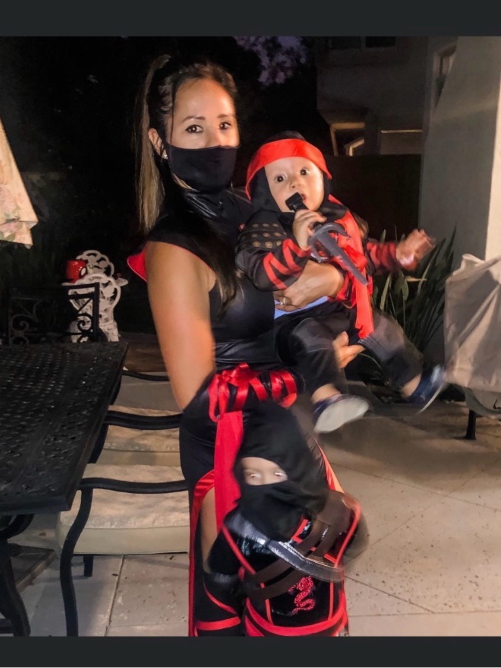 Baby Ninja Costume in Black and Red - Classic Infant Dress-Up - Picture 6 of 6
